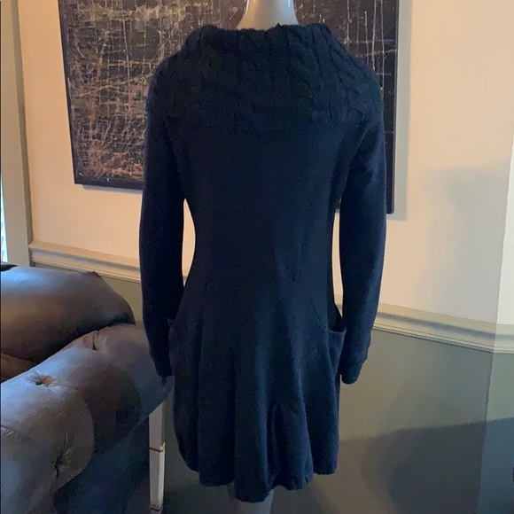 Siste’s Italian Wool Blend Asymmetrical Knit Coat - Picture 3 of 15